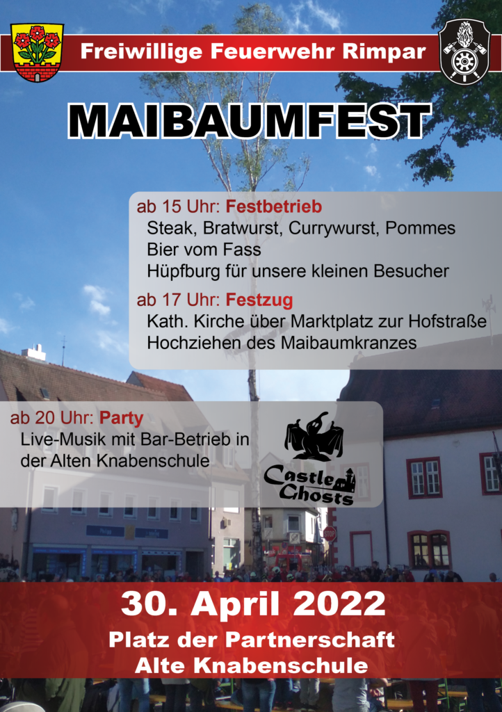 Flyer für das Maibaumfest 2022